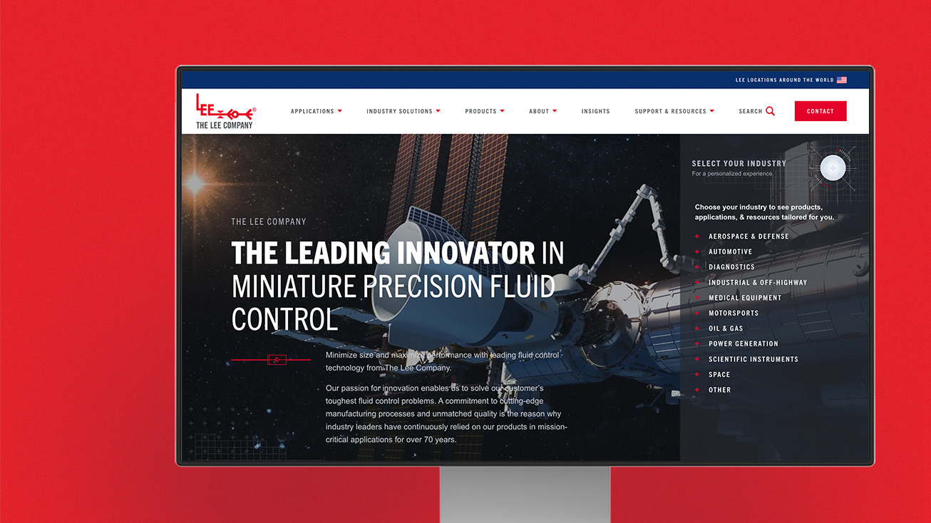 The Lee Company: Elevating an Engineering Leader with a Best-In-Class Website
